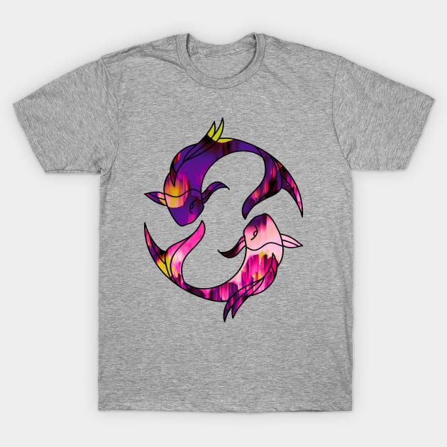 Koi Fish Trippy Glitch Art Psychedelic Glitchcore T-Shirt by raspberry-tea